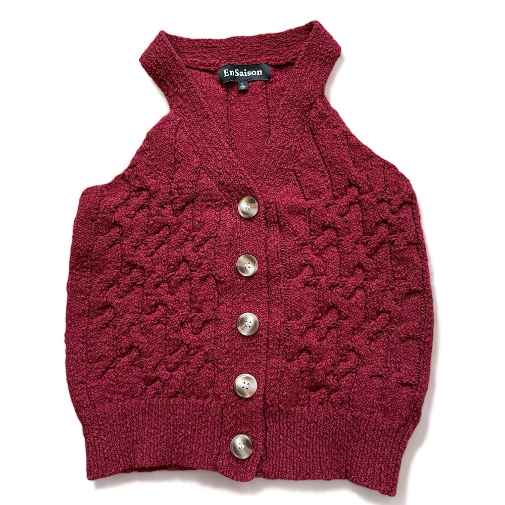 En Saison Knitted Vest Sz Large